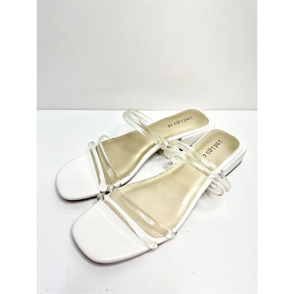 Indigo rd.‎ Women Size 7 Clear White Slide Block Heel Sandals - Picture 1 of 8